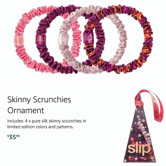 slip Moonflower Nights Scrunchie Holiday Ornament, 4x Scrunchie Pack - Picture 5 of 14